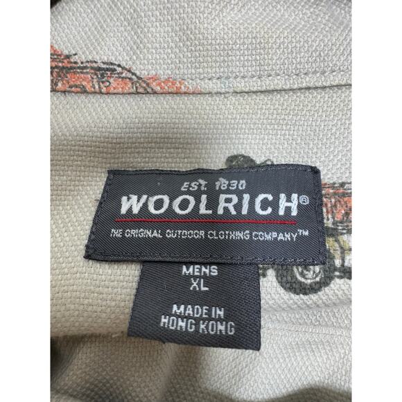 Vtg Woolrich Button Up Men’s Shirt XL Vintage Cars Beachy Summer Dad BBQ - Picture 5 of 9
